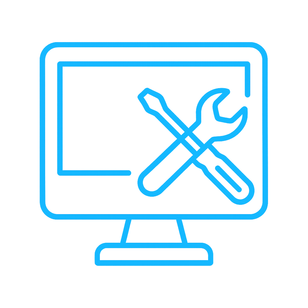 PC Repair Neon Icon